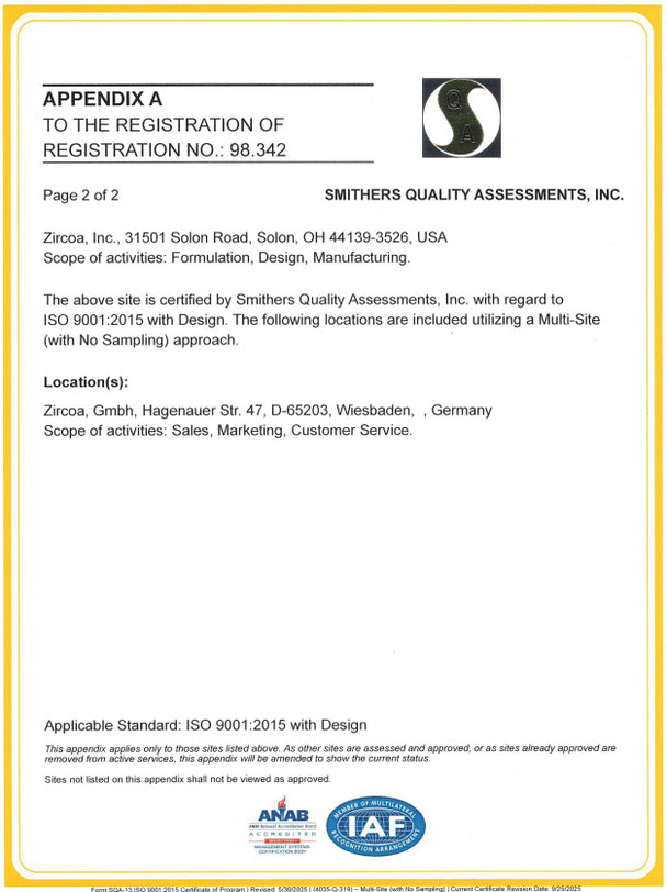 ISO 9001:2015 Zertifikat Seite 2