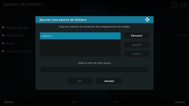 installer addon Fusion sur Kodi mediacenter