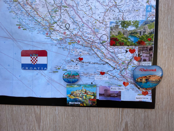 ... inzwischen sind auch Herzchen und Striche im Süden Kroatiens.