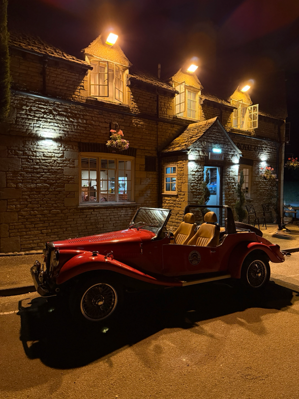 Spartan car by night