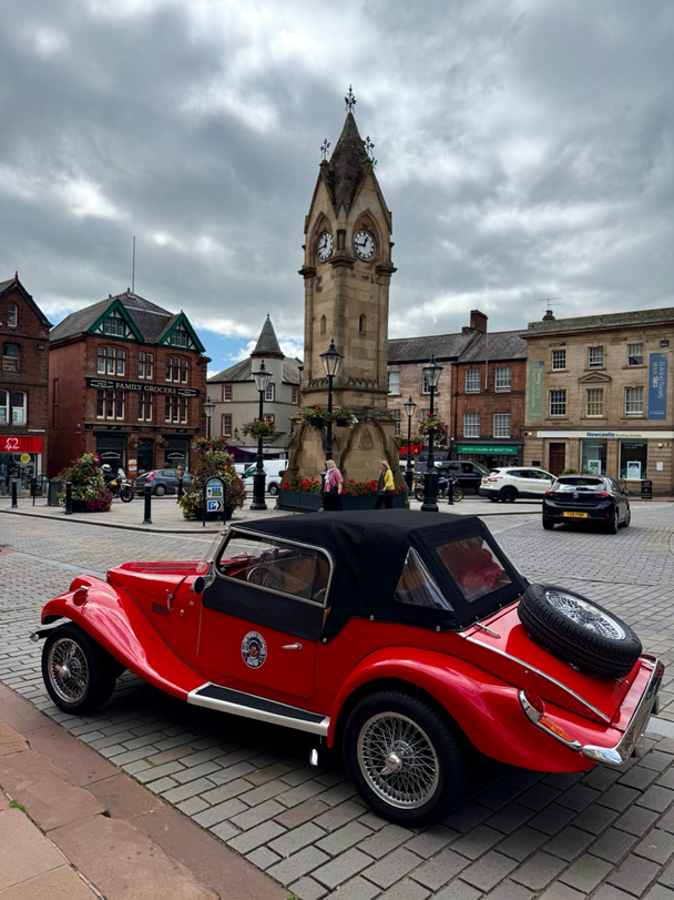 Spartan car on the street
