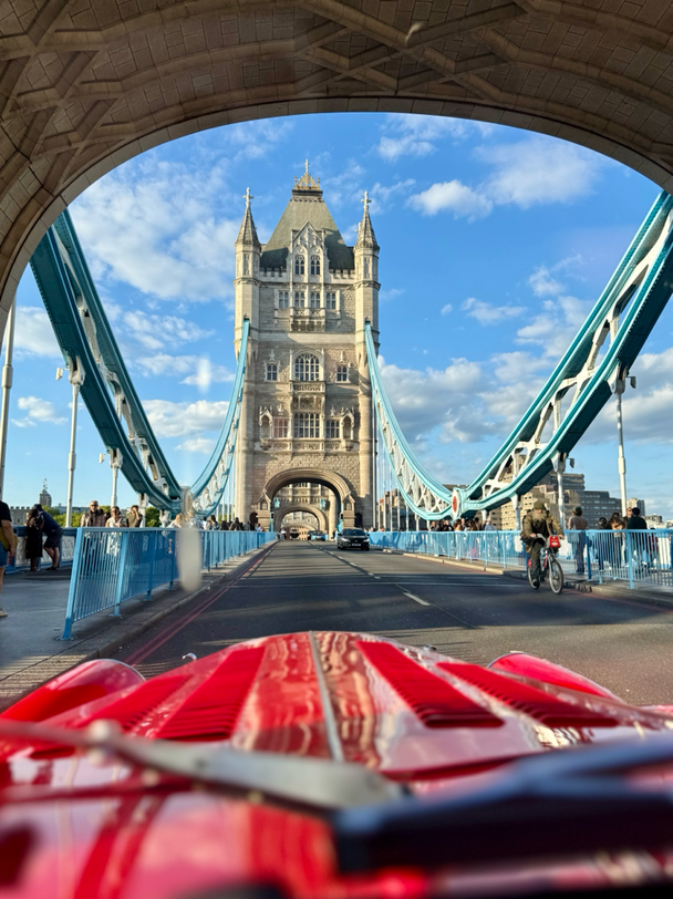 Beautiful car on Tower Bridge