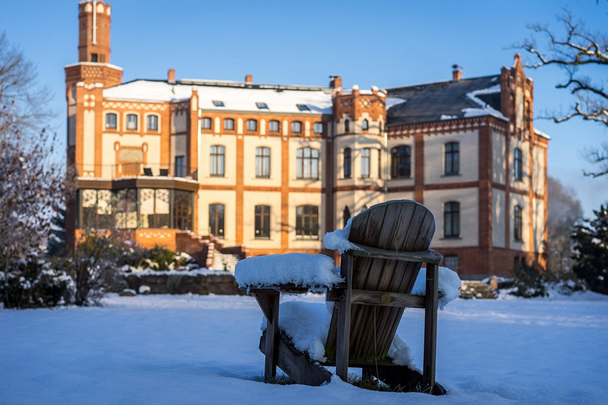 Schloss Gamehl Fasten Natur Weite Ostsee Winter Schnee Kälte