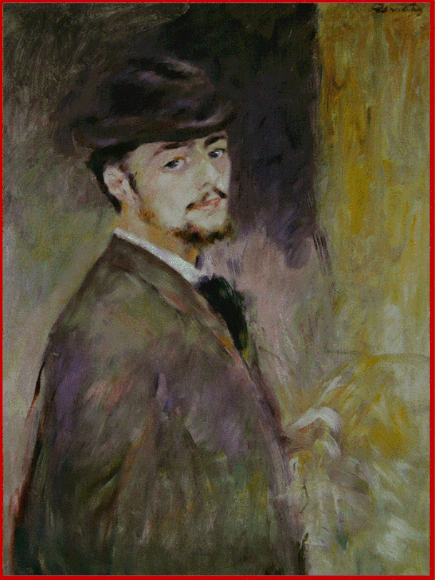 Pierre Auguste Renoir (1841-1919): Autoritratto del 1876; olio su tela, 70,8 x 54,6 cm, Fogg Art Museum, Cambridge, Massachusetts, USA.