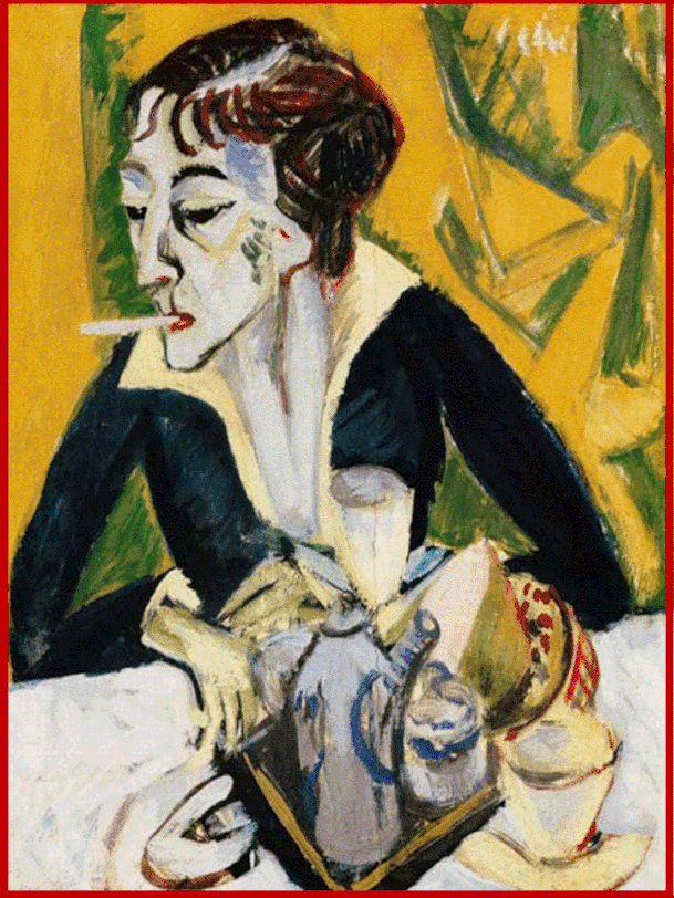 Ernest Ludwing Kirchner è stato un pittore e scultore tedesco (1880-1938)"Erma con si-garetta" del 1913. ubicazione: Galleria statale di arte moderna.