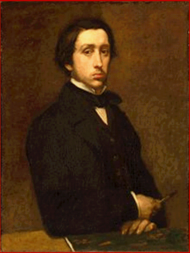 Edgar Degas Autoritratto (1854-1855) olio su tela, 81×64,5 cm, museo d'Orsay, Parigi.