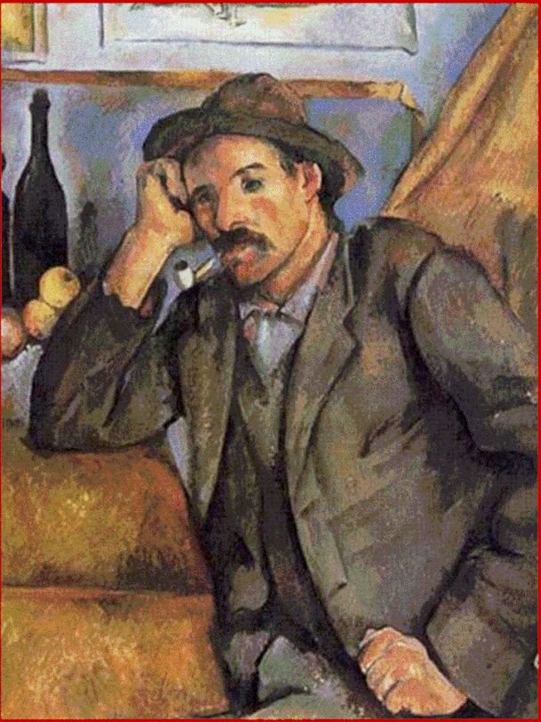 Pail Cèzanne (1839-1906):"Il fumatore",1890-1892 circa, olio su tela. Ubicazione Ermi-tage, San Pietroburgo, Russia. Fotografia di Gennarino Borrello