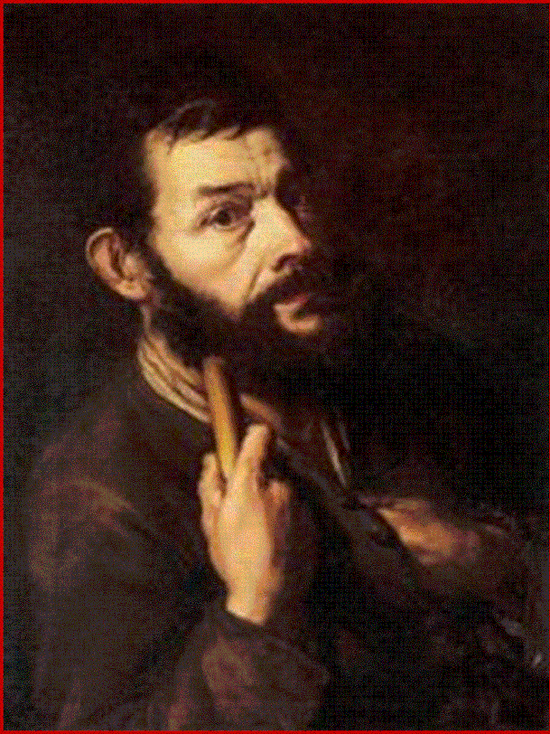 Giacomo Ceruti, Autoritratto come pellegrino (1737). Abano Terme, Comune (donazione Bassi Rathgeb.