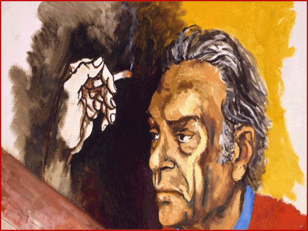 Aldo Renato Guttuso (Bagheria 1911-Roma1987). "Autoritratto" del 1975.