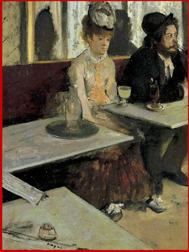 Edgar Degas (1834–1917), "L’assenzio" (1875-1876); olio su tela (cm.92x cm.68), Pari-gi, Musée d’Orsay.  