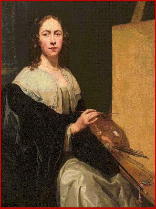 Autoritratto di Michaelina Wautier o Woutiers,risalente circa al 1649;Olio su tela, dimen-sioni: 120 x 102 cm; collezone privata.