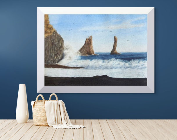 "black beach", size: 26x31cm