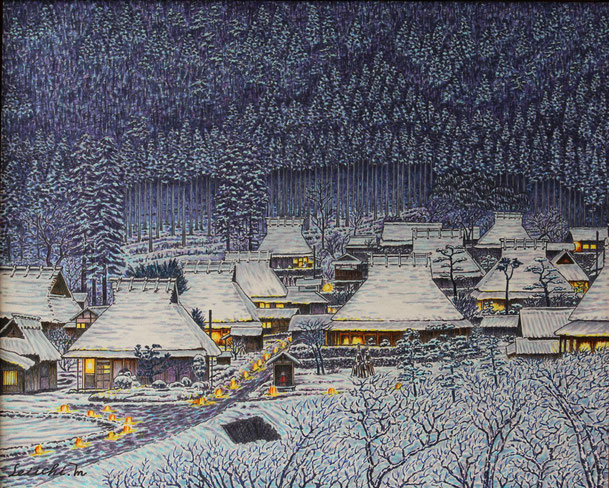 茅葺の里雪景色　京都