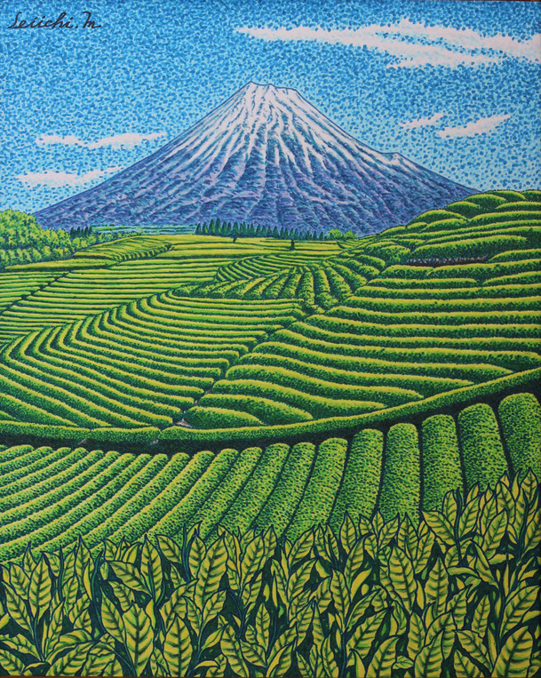 茶畑と富士　静岡