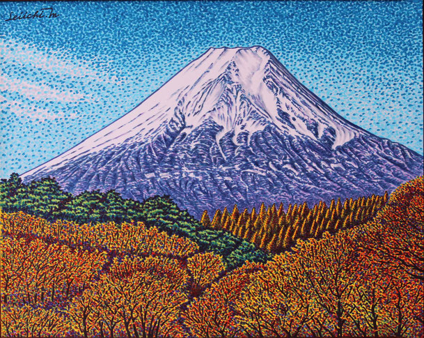 新雪の富士　山梨