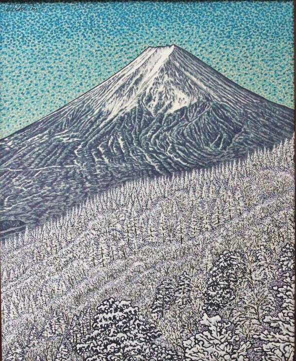 樹氷の富士　山梨