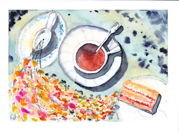 Tea time 2,  21x29,5cm  150€