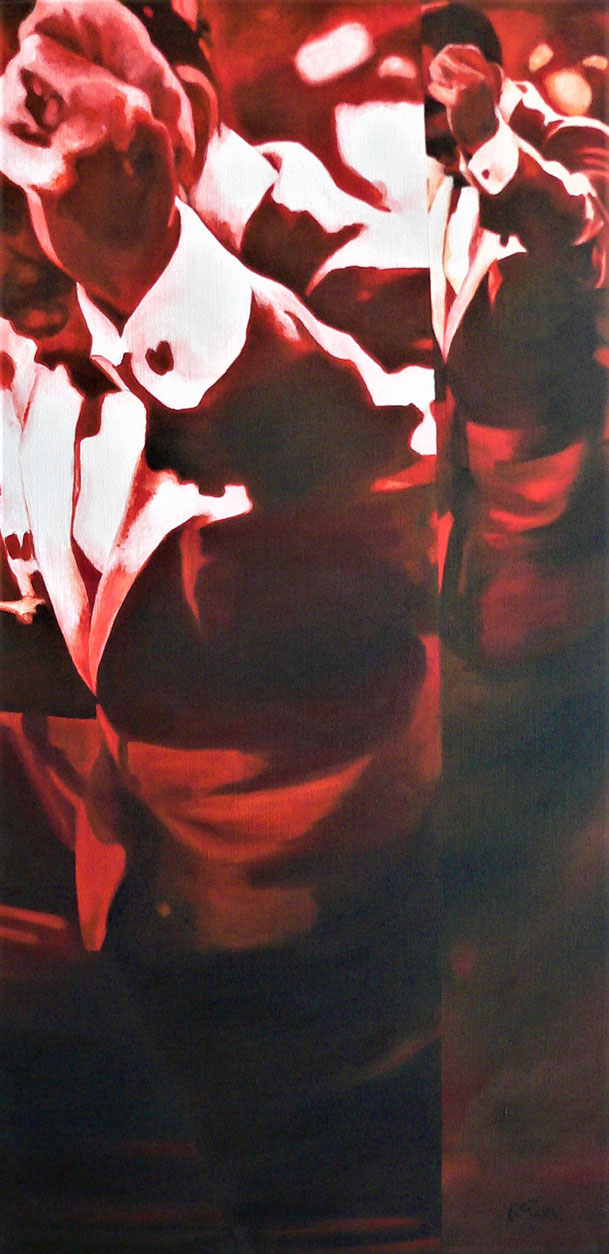 "Ni Washington, ni Moscou !" - Huile sur toile - 120 x 60