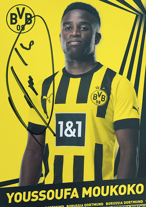 Autograph Youssoufa Moukoko Autogramm