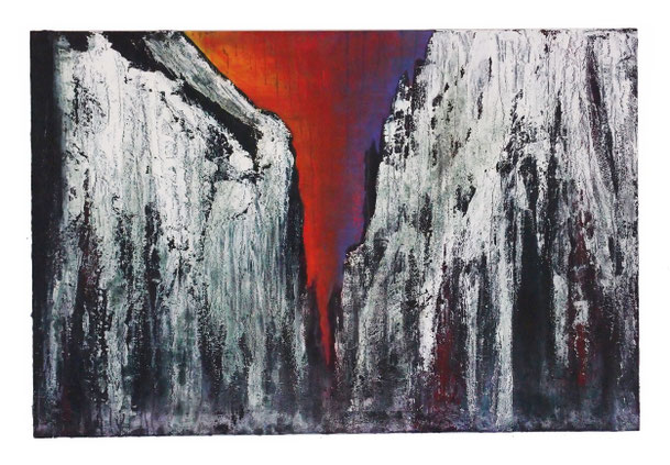 "TanteDante", ca.90x50cm, Acryl auf Sperrholz, 2018