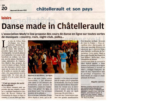 Article fait pendant Châtellerault 2012