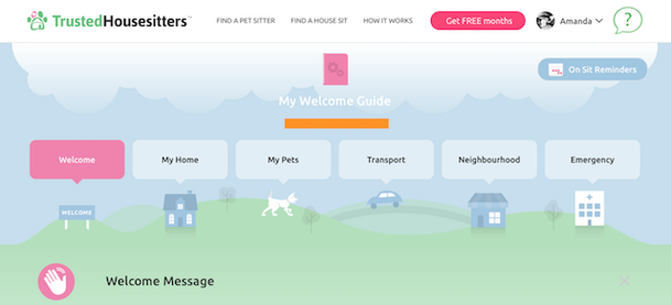 trusted housesitters sitter dashboard