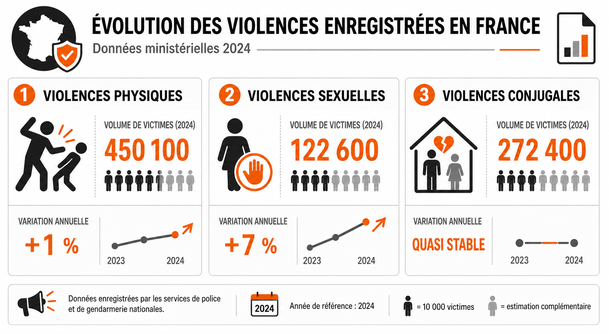 Évolution des violences en France 2024