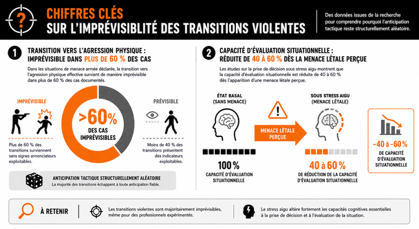 Analyse des chiffres clés de l'imprévisibilité des transitions violentes