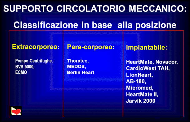 Classificazione dei vari supporti circolatori, da Antonello Gavazzi - Bergamo