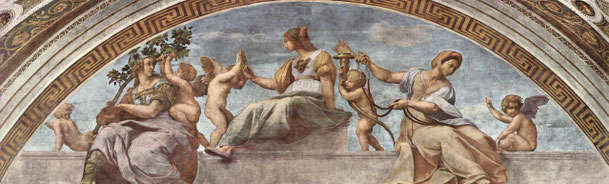 Las virtudes cardinales - Estancias de Rafael - Vaticano (siglo XVI)