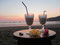 2 einsame Pina Coladas am Strand von San Juan del Sur