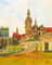 Das Schloß zu Dresden mit dem Hausmanturm, ra. Haase Öl auf Papier