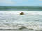 Wieder ein einsamer Strand - Surfen mit Bodyboard ...