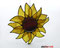 Sonnenblume Tiffany Fensterbild 