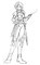 「剣士さん風味」2002年11月15日/　シャロンさんのキャラ絵を描いたときの案ー。鎧は鱗のような素材の予定でしたー。