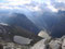 Hinten links: Oberaarsee - vorne links: Triebtenseewli - rechts: Grimselsee