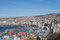 Valparaiso - Bilck über den Hafen und die Stadt.