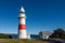 So auch dieser alte, immer noch in Betrieb stehende Leuchtturm an der Mündung zur Bass-Strait.