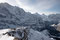 Blick von meiner Position am zweiten Tag vom lauberhon hinunter zum Startgelände des Lauberhorn-Rennens.