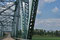 Bei Cairo führt je eine Brücke über die beiden Flüsse. Blick von der Missisippi-Brücke zur Ohio-Brücke.
