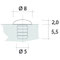 Möbelpuffer ø 8x2 mm, zum Einbohren, weiss