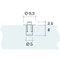 Möbelpuffer 2-teilig ø 9,3x2,5 mm, zum Einbohren, transparent