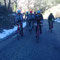 Col de Murs:Philippe,J-Claude,Jonathan:la neige a fait son apparition sur le bas-coté