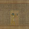 copia del Libro dei morti risalente alla XIX dinastia egizia[20]. British Museum, Londra. A sinistra il defunto e sua moglie riccamente abbigliati; al centro il dio lunare Thot con i simboli di potere (uas) e vita (ankh).