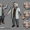 Albert Einstein. Personaggio animato realizzato per il prodotto multimediale intitolato "E=mc2" presentato in occasione del “WYP 2005 - Anno Mondiale della Fisica” indetto dall'UNESCO (2005).