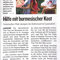 18.07.09  der Burma Abend im Kultursaal wird in der kleinen Zeitung angekündigt