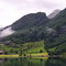 sodass wir schließlich das Ende des Fjordes sehen ... 