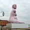 positioned outside the church of san giorgio maggiore, 'breath' has caused some controversy amongst the catholic church