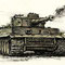 Panzerkampfwagen Mark.VI E 'Tiger'. Ink on paper, 2007