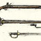 Armi inglesi: 1) carabina Paget (Hussars e Light Dragoons); 2) India pattern 'Brown Bess'; 3) spada ufficiale. Ink on paper, 2007 